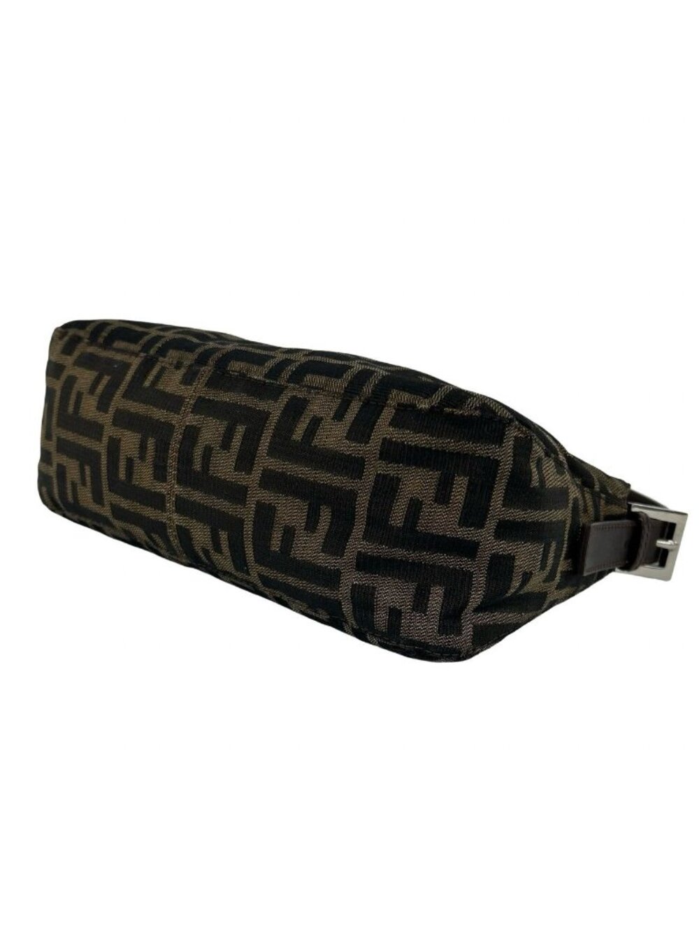 ★SOLD★ Fendi Zucca FF Logo Canvas Leather Shoulder Bag Brown - Picture 8 of 10